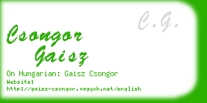 csongor gaisz business card